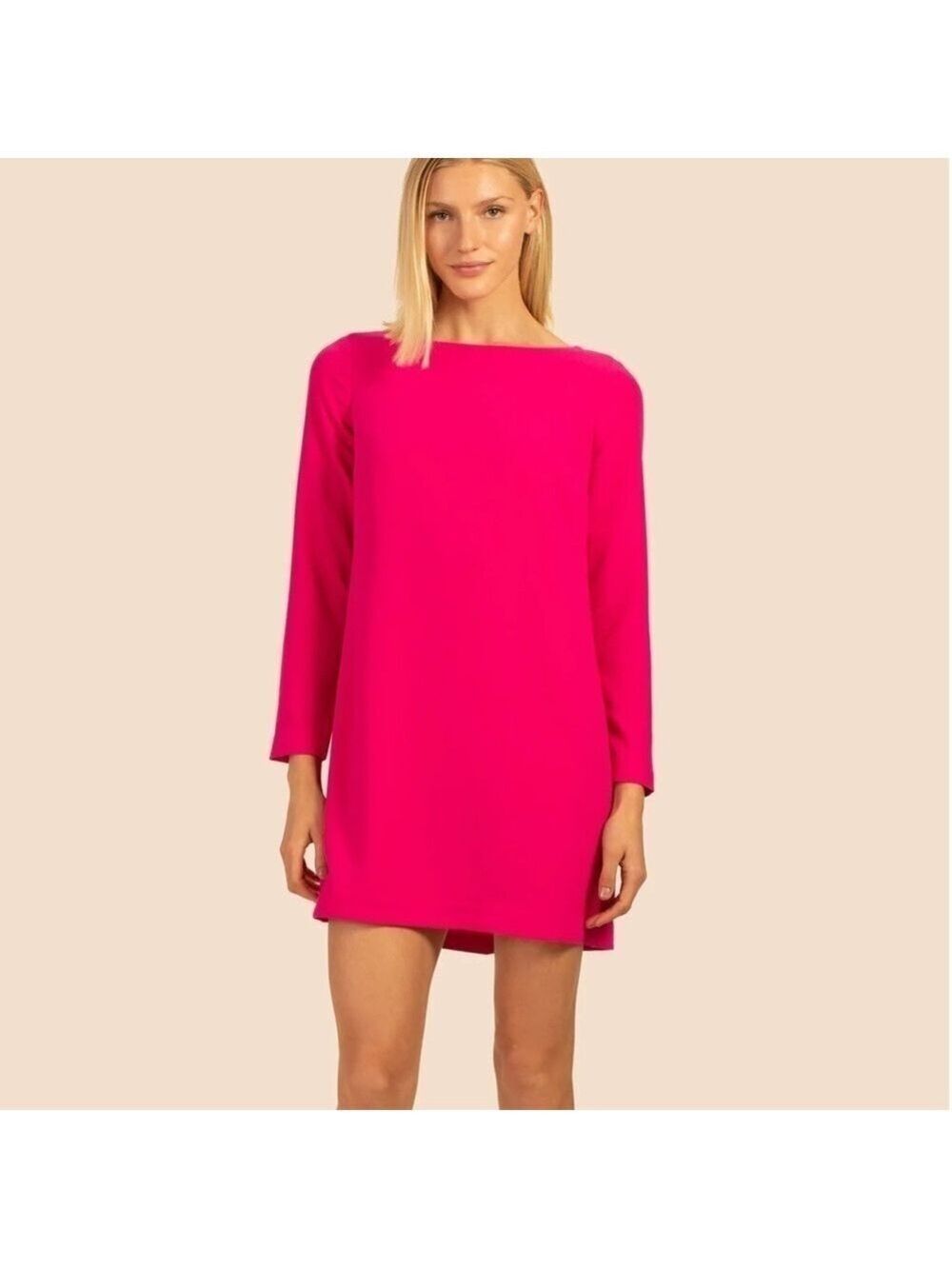 NWT Trina Turk Faye Fuschia Hot Pink Lavaliere Dress